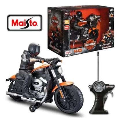 Maisto Tech RC Harley-Davidson XL 1200N Nightster – 1:6 Scale Radio Control Bike with Rider Figure - Jaiman Toys