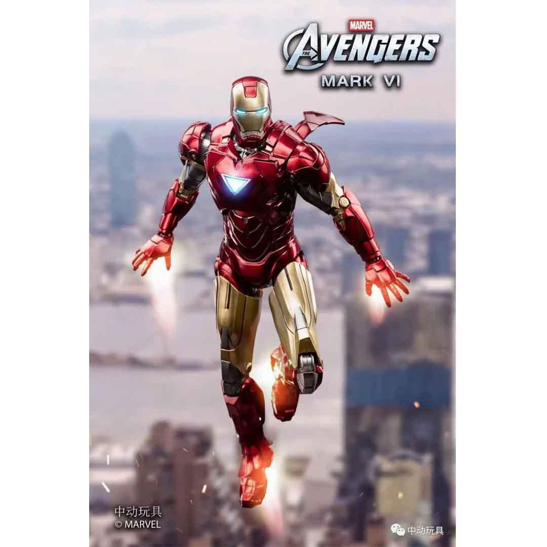ZD Toys Ultimate Action Figure Iron Man Mark VI Action Figure – Light‑Up Armor Edition (1907-06) - Jaiman Toys