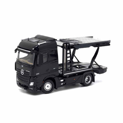 UNIQUE MODELS x Tiny 1:64 Mercedes-Benz Actros MP5 Black City Transporter Die-Cast Truck Model