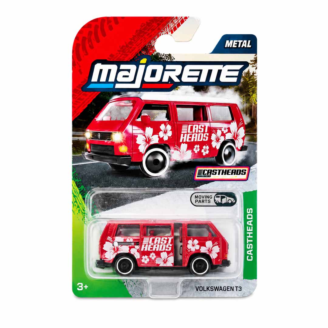 Majorette Volkswagen T3 Castheads 1:64 Die-Cast Van | Moving Parts Collectible Model