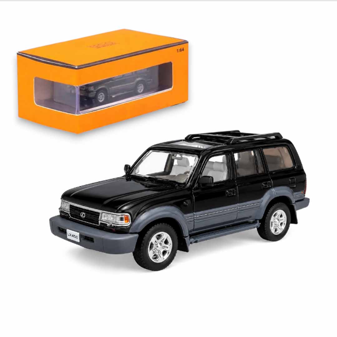 GCD 1:64 Lexus LX450 Black Die-Cast SUV Model Car | Premium Collectible Miniature (No. 85)