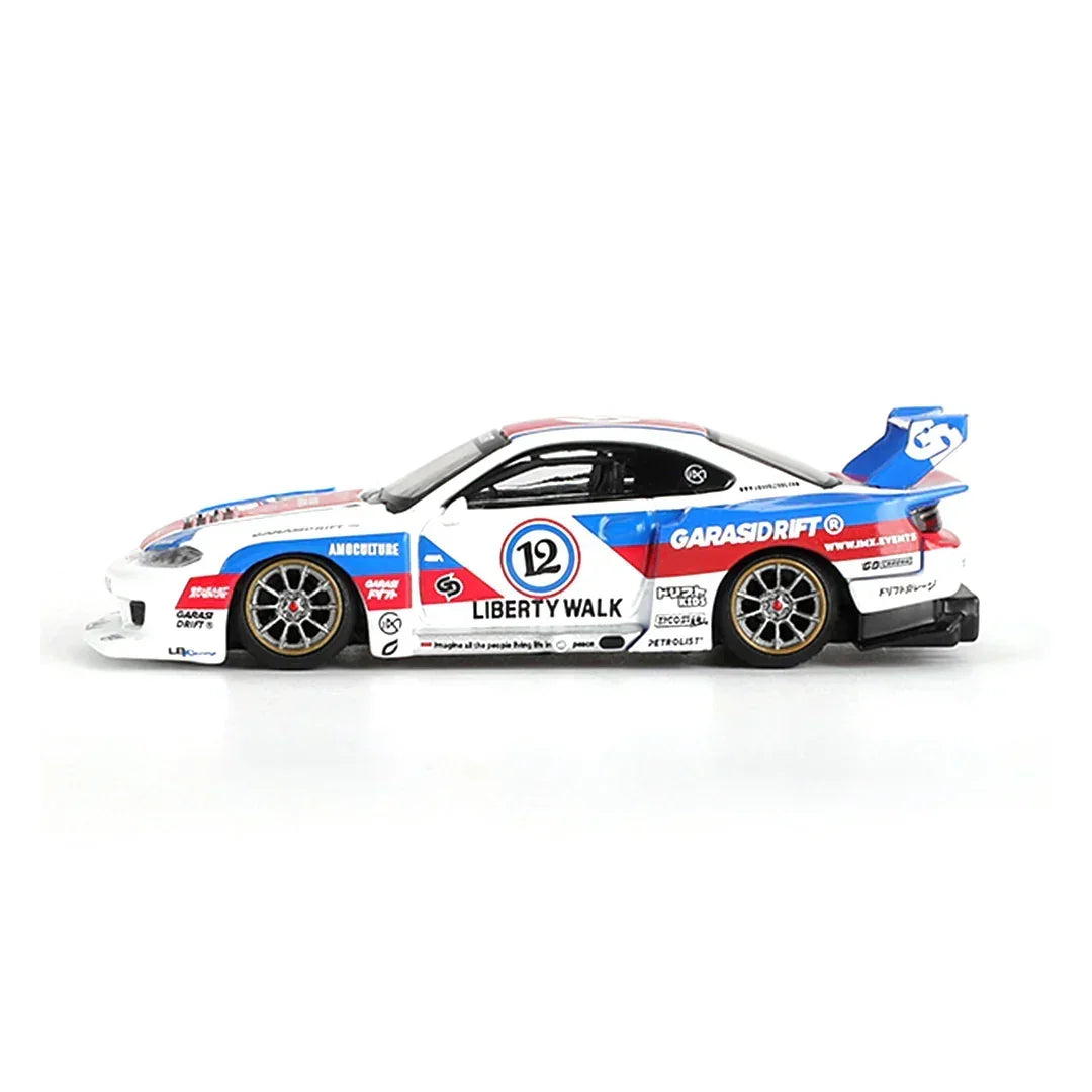 Mini GT 1:64 Blister Pack Racing Duo – RB VCARB F1 Ricciardo Bahrain GP 2024 + LBWK Nissan Silvia S15 Drift Collectibles