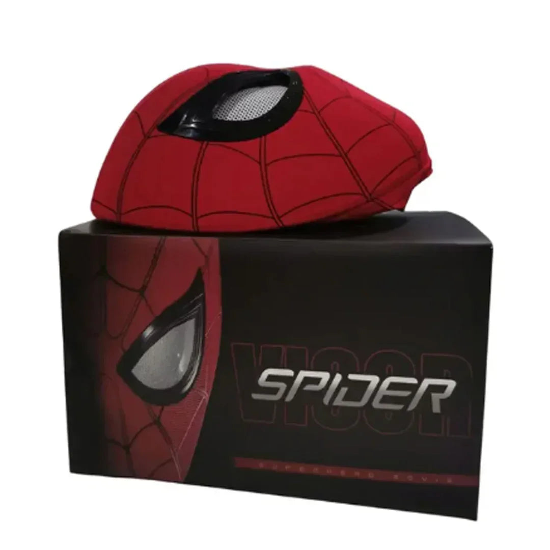 SpiderVision Luxe Mask – LED Chin Control with Moving Eyes Spider-Man Mask - Jaiman Toys