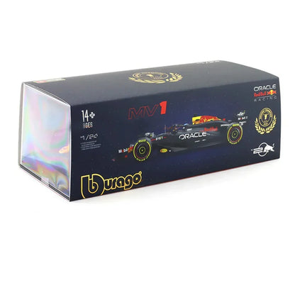 Bburago 1:24 Oracle Red Bull RB20 MV1 Max Verstappen 2024 F1 Diecast Model Car – Official Licensed Formula 1 Replica