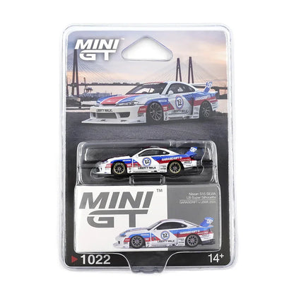 Mini GT 1:64 Aston Martin AMR24 #14 F1 2024 + Nissan LBWK S15 Silvia SB Super Diecast Model Combo