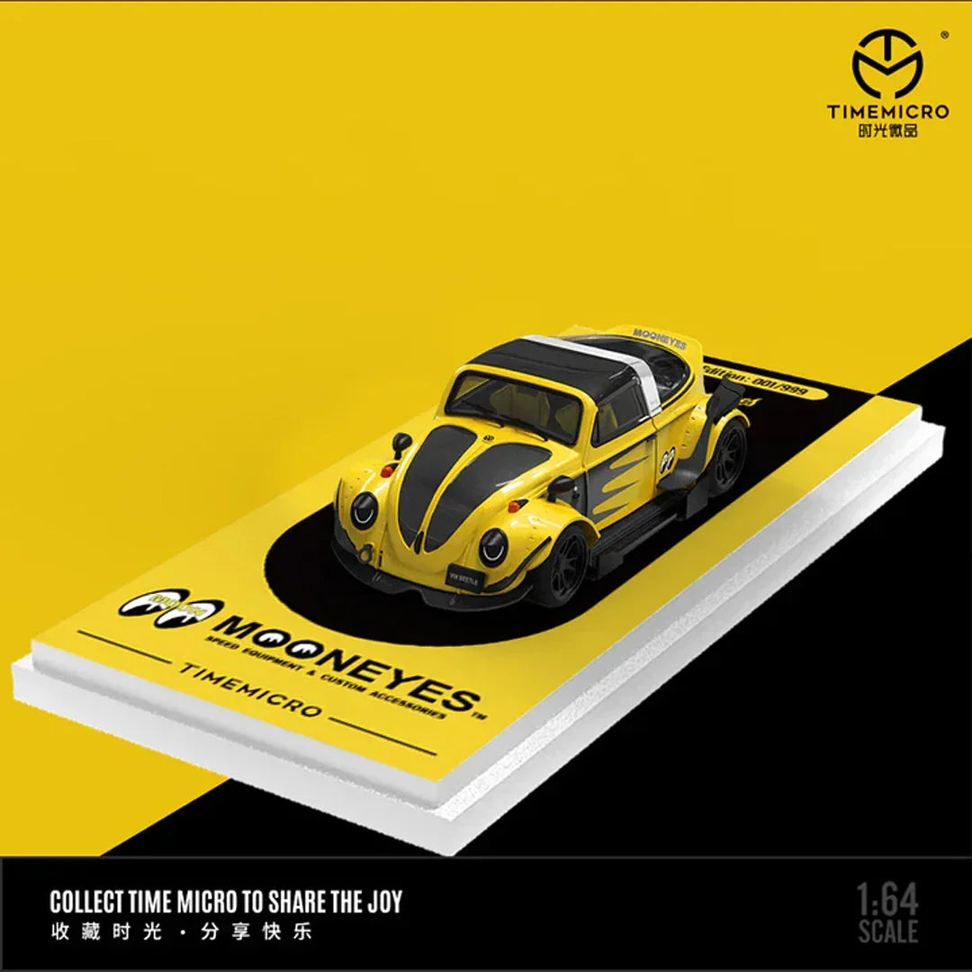 Time Micro 1:64 Volkswagen VW Beetle Mooneyes Diecast Model Car (TM646228)