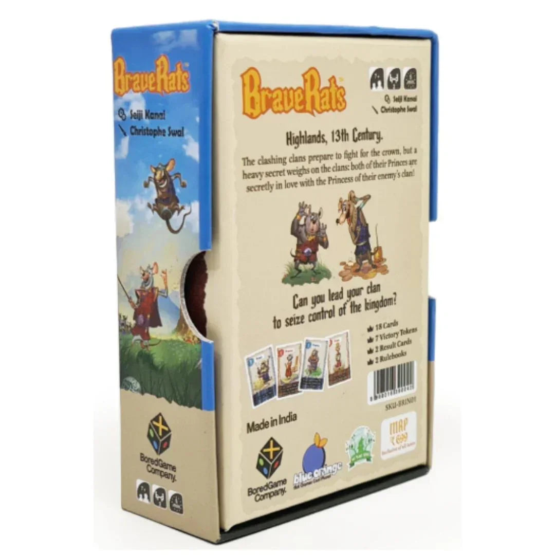 Brave Rats Card Game by Blue Orange Games – Strategic Bluffing & Deduction Game for 2 Players (Ages 8+)
