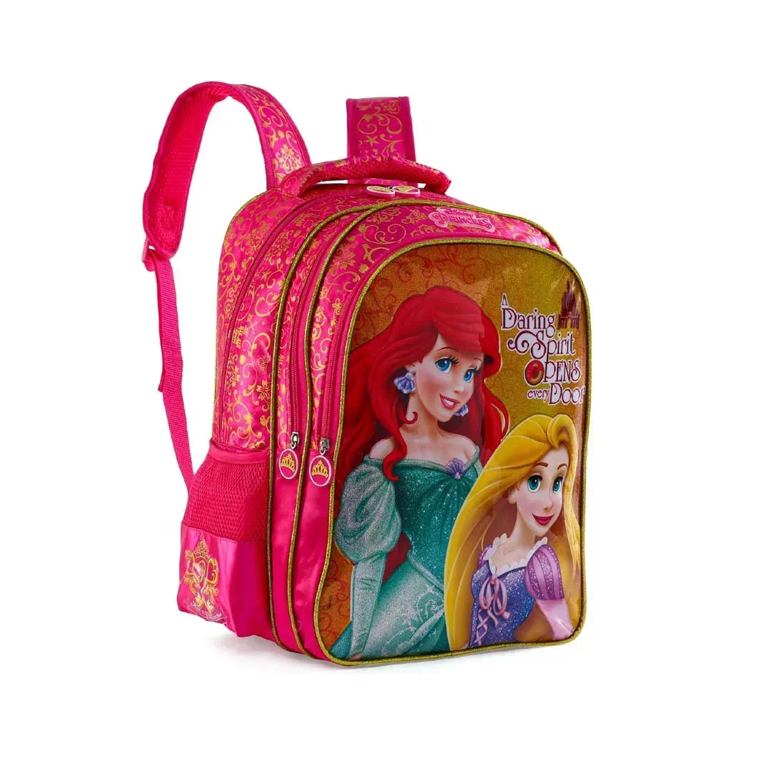 STRIDERS Disney Princess Premium School Backpack Pink and Gold - 16 inches - Jaiman Toys