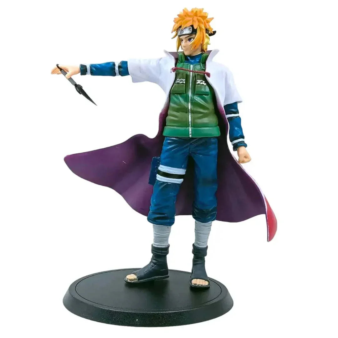 Minato Namikaze Action Figure – Naruto Shippuden Collectible Toy | 24 cm Anime Statue with Kunai & Hokage Cape | Perfect Gift for Naruto Fans - Jaiman Toys