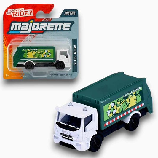 Majorette 1:64 Iveco Eurocargo City Cleaner Garbage Truck – Die-Cast Metal Collector Edition