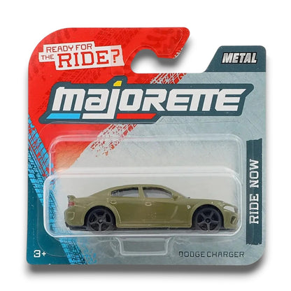 Majorette 1:64 Dodge Charger – Die-Cast Metal Collector Edition Muscle Car (Olive Green)