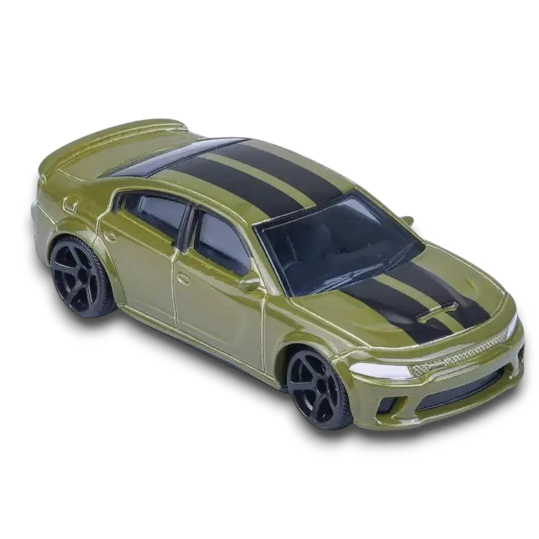 Majorette 1:64 Dodge Charger – Die-Cast Metal Collector Edition Muscle Car (Olive Green)