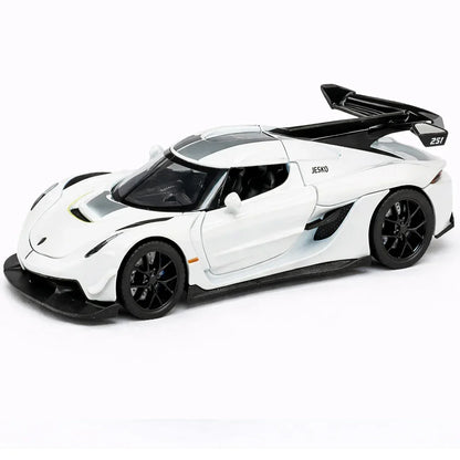 JOY JUNCTION 1:32 Diecast Supercar Toy Car with Opening Doors & Bonnet – Premium Metal Model in Orange, White & Black