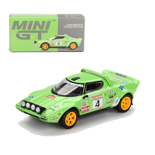 Mini GT 1:64 Lancia Stratos HF #4 1979 Spanish Rally Champion LHD Die-Cast Scale Model Car
