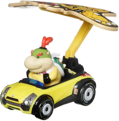 Hot Wheels Mario Kart Bowser Jr Die Cast Glider Car | Sports Coupe with Bowser Kite | 1:64 Collectible Toy | 3+ Years