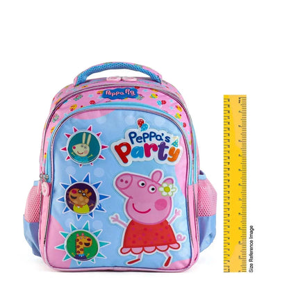 Peppa Pig Premium School Backpack Pink and Sky Blue - 16 inches - Jaiman Toys