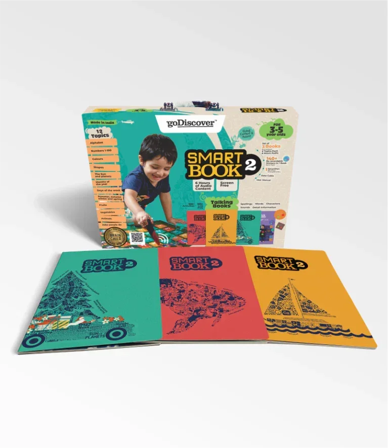 goDiscover Smart Book 2 with Talking Smart Pen | Interactive Learning Kit for Kids 3–5 Years