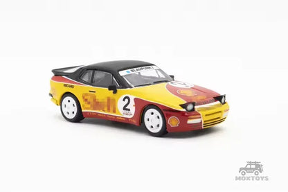 SPARKY 1/64 Diecast Porsche 944 Turbo Cup Shell Combo - Turbo Cup #2 & Adler Von Tirol (Upright headlights)?combo barcode?4894826016590? - Jaiman Toys