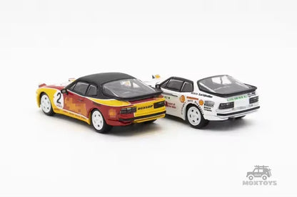 SPARKY 1/64 Diecast Porsche 944 Turbo Cup Shell Combo - Turbo Cup #2 & Adler Von Tirol (Upright headlights)?combo barcode?4894826016590? - Jaiman Toys