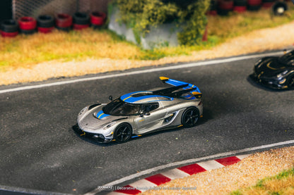 Tarmac Works GLOBAL64 1:64 Koenigsegg Jesko Attack Silver Diecast Model Car (T64G-TL052-SL)
