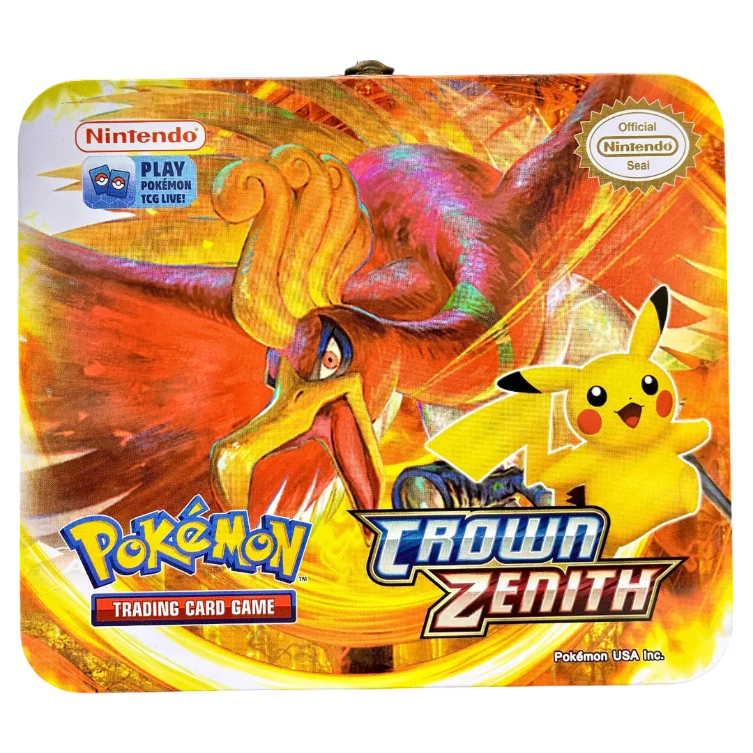 Pokemon Playing Cards Sword & Shield Crown Zenith Tin Box With Cards (Red) - Jaiman Toys