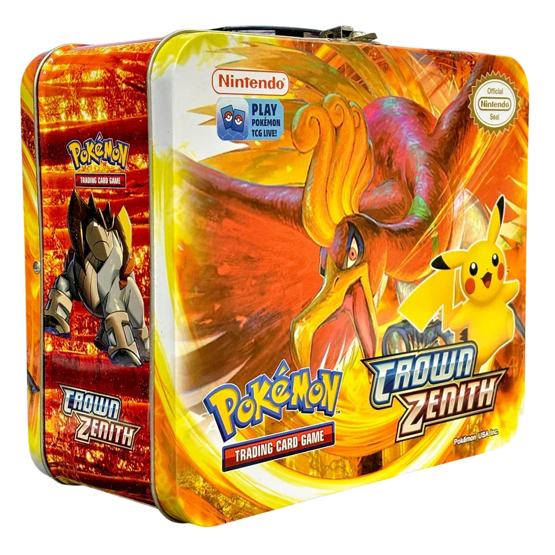 Pokemon Playing Cards Sword & Shield Crown Zenith Tin Box With Cards (Red) - Jaiman Toys