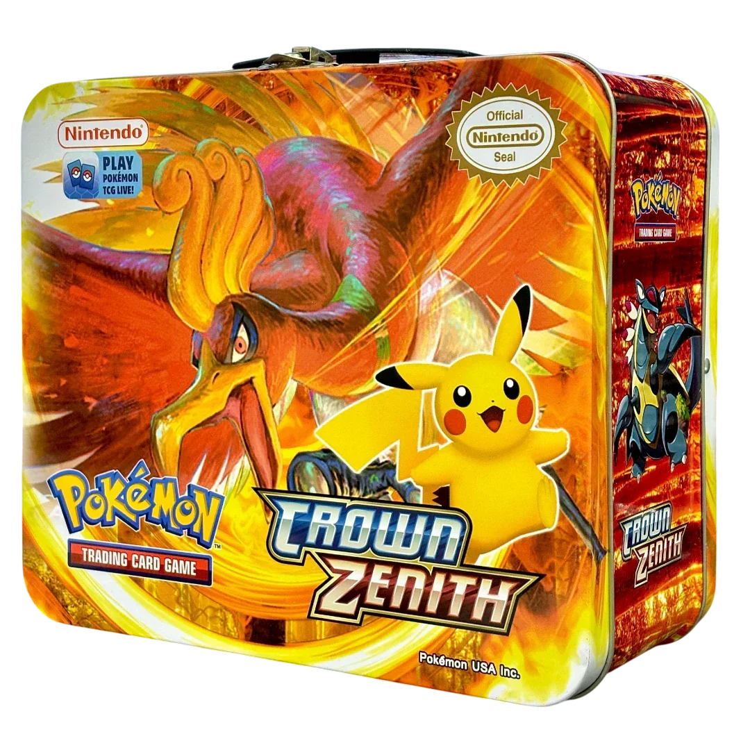 Pokemon Playing Cards Sword & Shield Crown Zenith Tin Box With Cards (Red) - Jaiman Toys