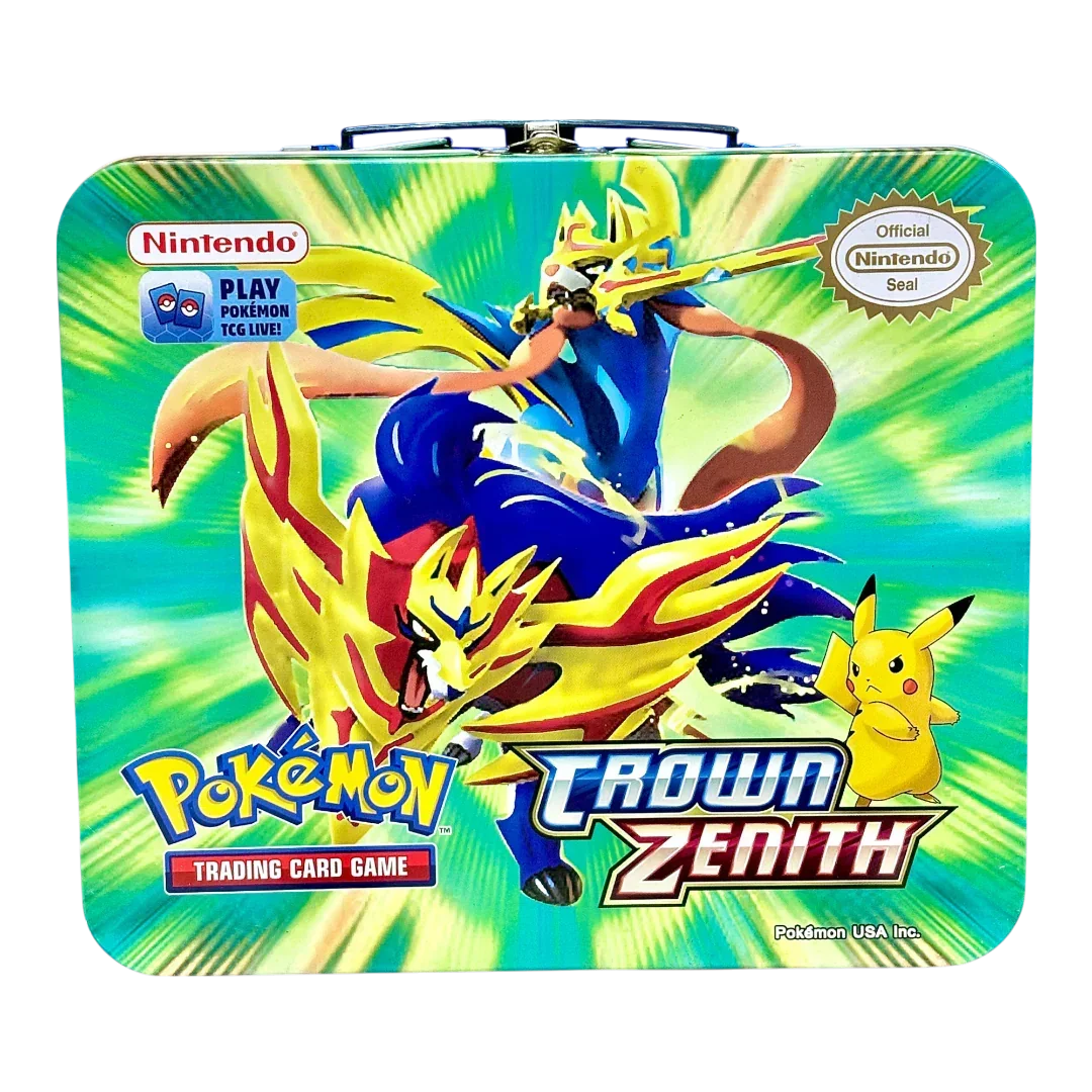 Pokemon Playing Cards Sword & Shield Crown Zenith Tin Box With Cards (Green) - Jaiman Toys