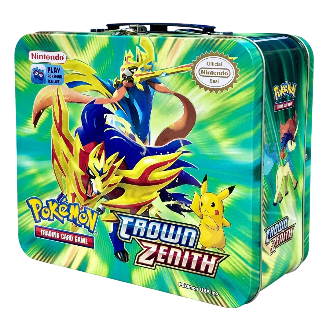 Pokemon Playing Cards Sword & Shield Crown Zenith Tin Box With Cards (Green) - Jaiman Toys