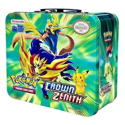 Pokemon Playing Cards Sword & Shield Crown Zenith Tin Box With Cards (Green) - Jaiman Toys