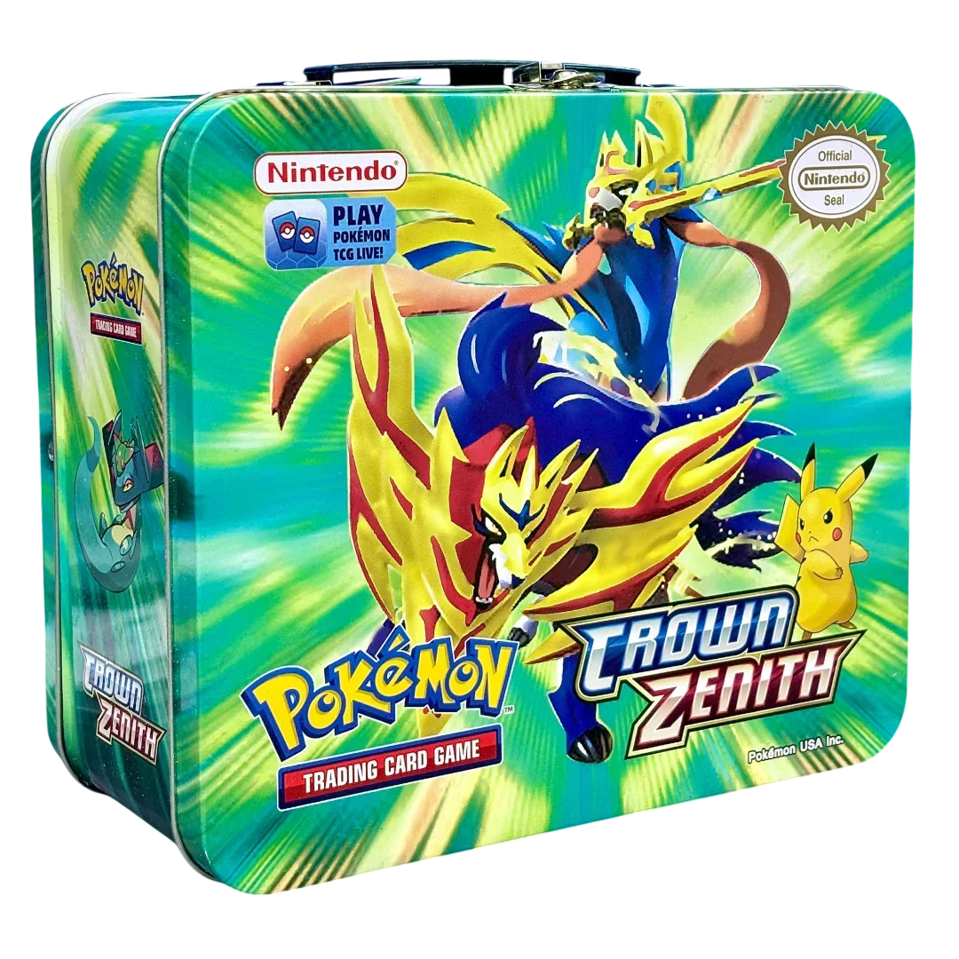 Pokemon Playing Cards Sword & Shield Crown Zenith Tin Box With Cards (Green) - Jaiman Toys