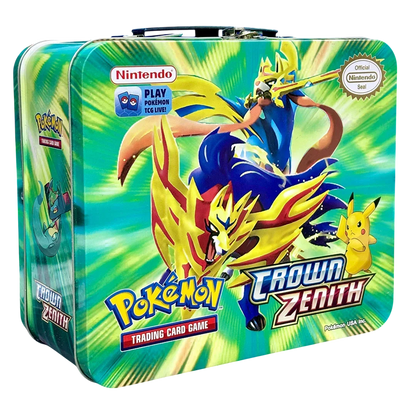 Pokemon Playing Cards Sword & Shield Crown Zenith Tin Box With Cards (Green) - Jaiman Toys