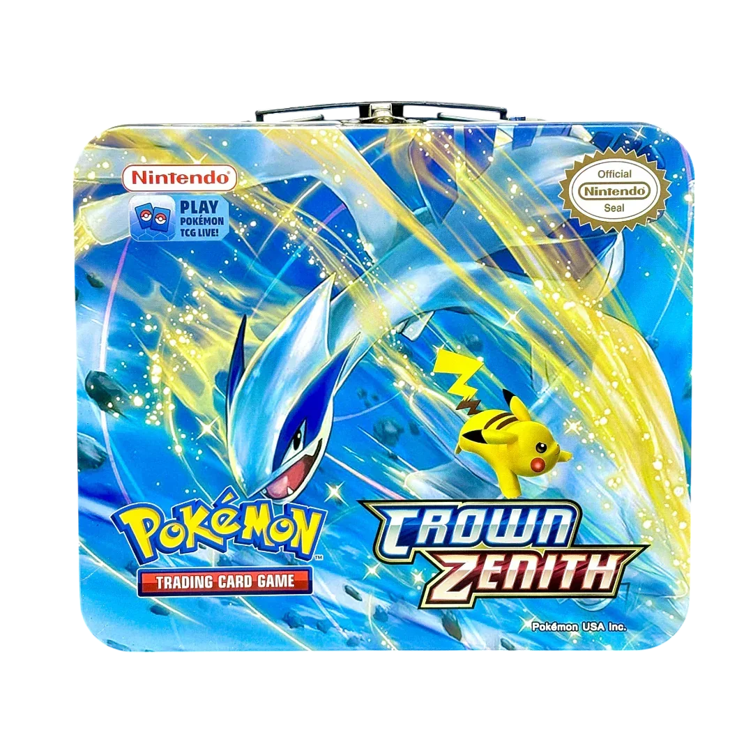 Pokemon Playing Cards Sword & Shield Crown Zenith Tin Box With Cards (Blue) - Jaiman Toys