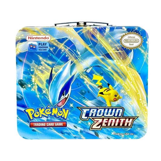 Pokemon Playing Cards Sword & Shield Crown Zenith Tin Box With Cards (Blue) - Jaiman Toys