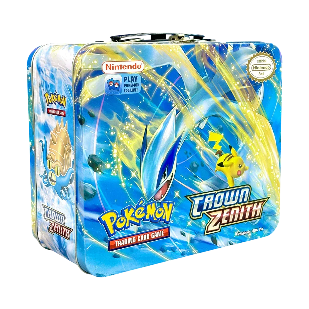 Pokemon Playing Cards Sword & Shield Crown Zenith Tin Box With Cards (Blue) - Jaiman Toys