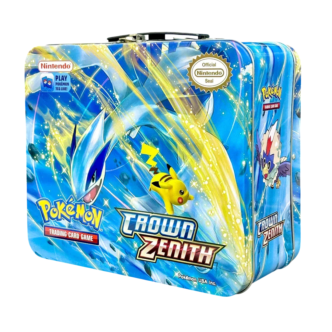 Pokemon Playing Cards Sword & Shield Crown Zenith Tin Box With Cards (Blue) - Jaiman Toys