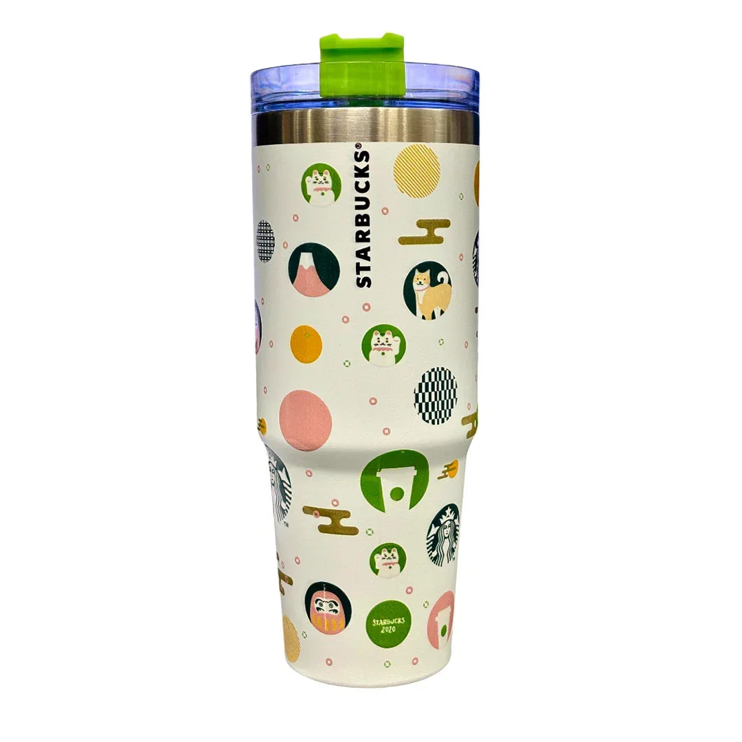 Starbucks Lucky Cat Tumbler with Straw for Water 30 OZ | 800 ML - Jaiman Toys