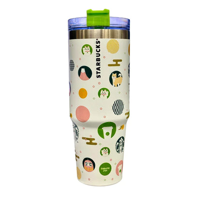 Starbucks Lucky Cat Tumbler with Straw for Water 30 OZ | 800 ML - Jaiman Toys