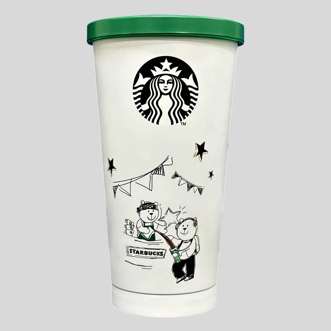 Starbucks Baristas Bear White Tumbler 20 OZ | 500 ML - Jaiman Toys