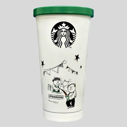 Starbucks Baristas Bear White Tumbler 20 OZ | 500 ML - Jaiman Toys