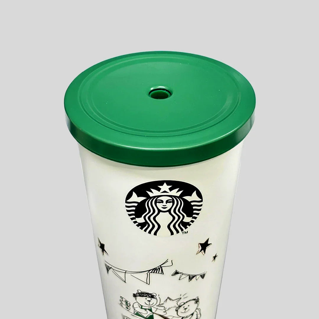 Starbucks Baristas Bear White Tumbler 20 OZ | 500 ML - Jaiman Toys