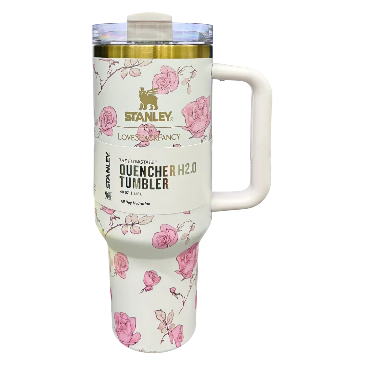 STANLEY LoveShack Fancy Quencher H2.0 FlowState Stainless Steel Vacuum Insulated Tumbler with Lid and Straw for Water, Iced Tea or Coffee (Heather, 40 oz) - Jaiman Toys
