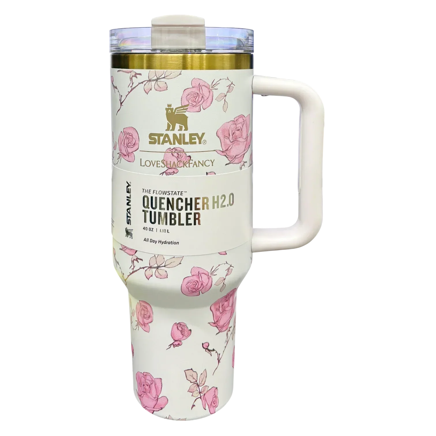 STANLEY LoveShack Fancy Quencher H2.0 FlowState Stainless Steel Vacuum Insulated Tumbler with Lid and Straw for Water, Iced Tea or Coffee (Heather, 40 oz) - Jaiman Toys
