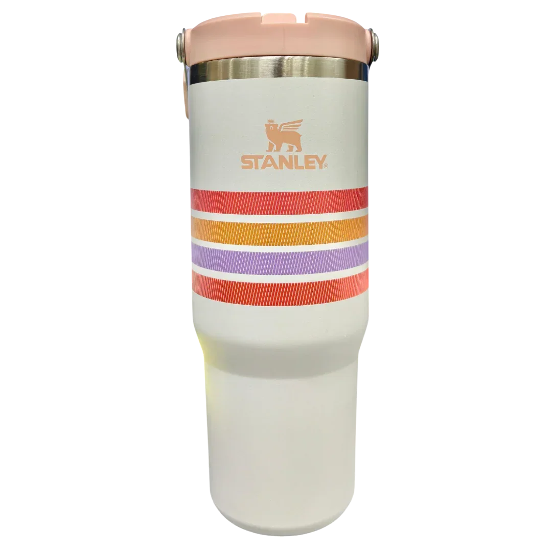 Stanley IceFlow™ Flip Straw Tumbler | 887ml (30 oz) – White | Vacuum Insulated Stainless Steel Tumbler with Flip Straw, Leak-Resistant Lid & Carry Handle - Jaiman Toys