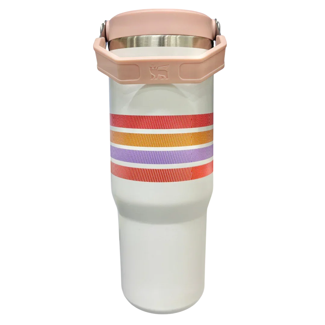 Stanley IceFlow™ Flip Straw Tumbler | 887ml (30 oz) – White | Vacuum Insulated Stainless Steel Tumbler with Flip Straw, Leak-Resistant Lid & Carry Handle - Jaiman Toys