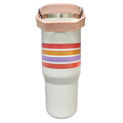 Stanley IceFlow™ Flip Straw Tumbler | 887ml (30 oz) – White | Vacuum Insulated Stainless Steel Tumbler with Flip Straw, Leak-Resistant Lid & Carry Handle - Jaiman Toys