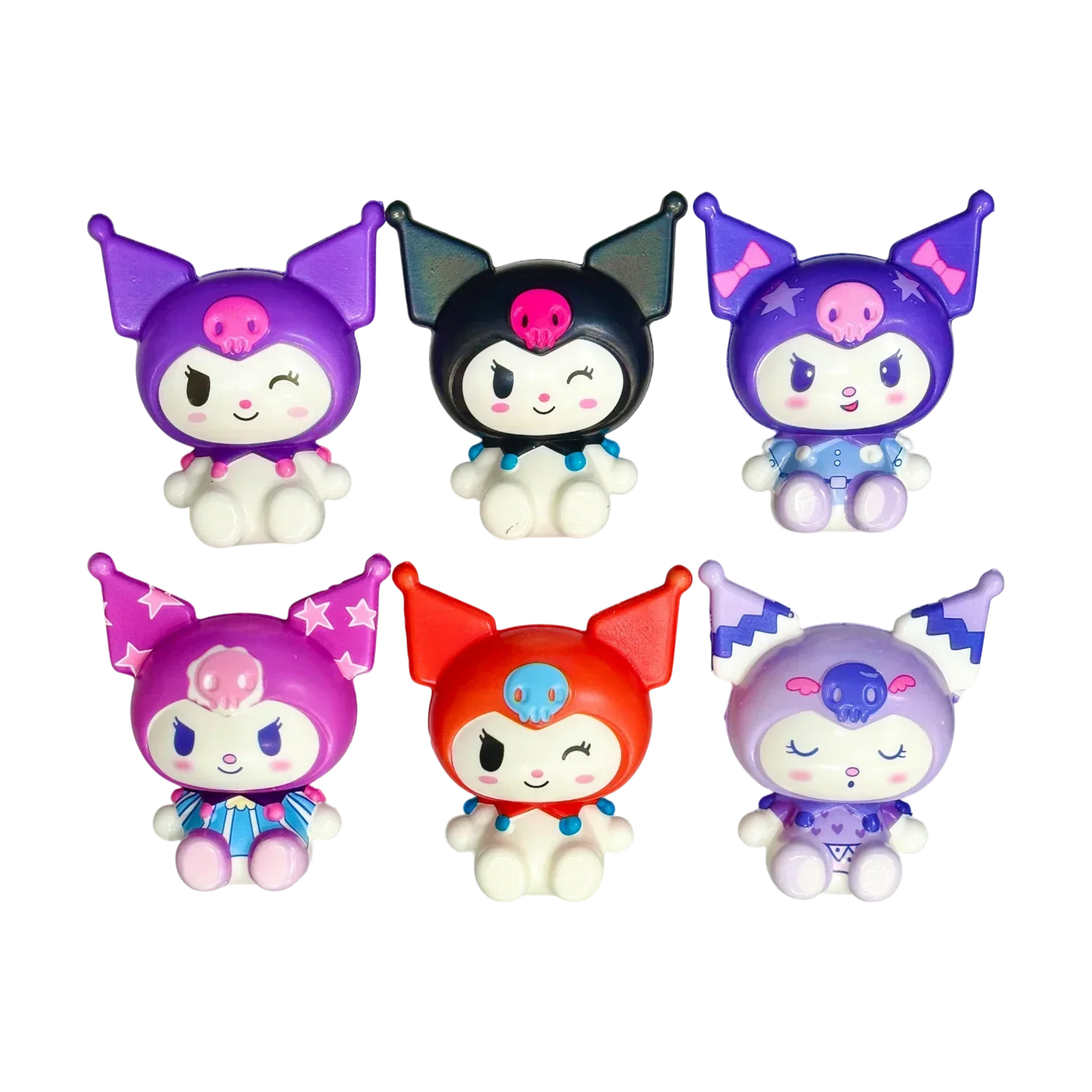 Scented Sanrio,Kuromi Foam Squishy 6 Pieces - Jaiman Toys