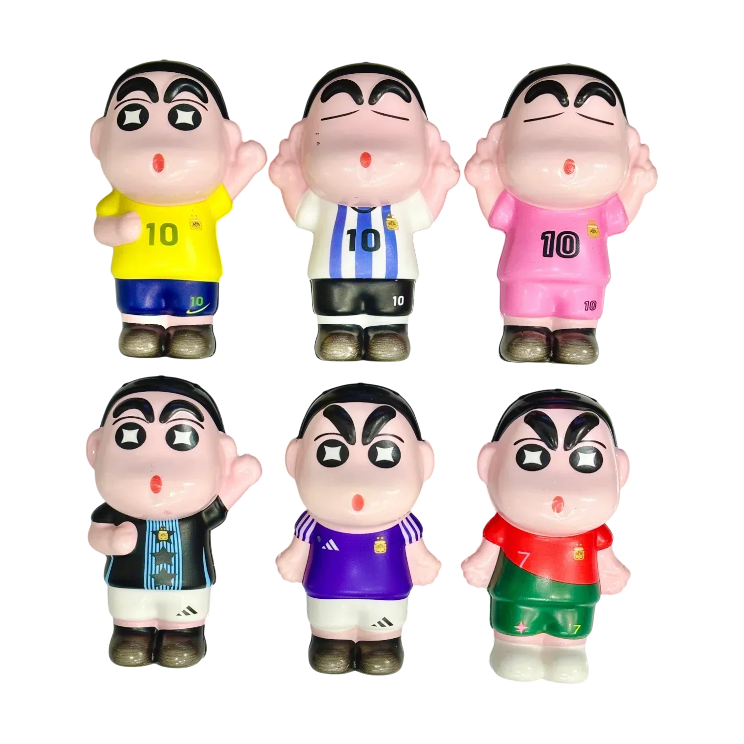 Scented Shinchan Foam Squishy 6 Pieces - Jaiman Toys