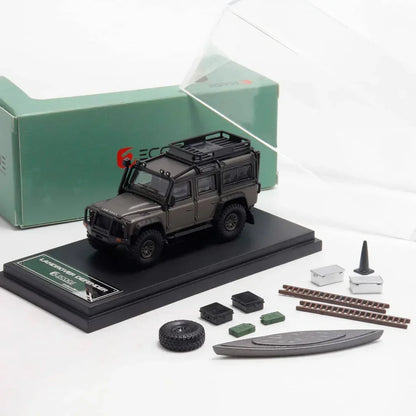 Decode Land Rover Defender 4x4 – White with Accessories | 1:64 Diecast Model Car- 5 Colors