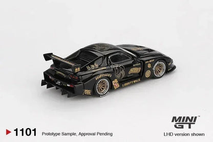 Mini GT 1:64 Blister Pack Mazda RX-7 LB Super Silhouette FD-NILES Black | Liberty Walk Widebody | Premium Diecast Model MGT01101-BL